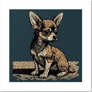 Chihuahua Ink Drawing Posters and Art